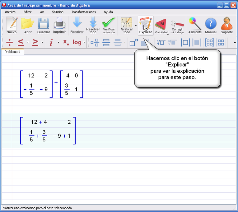Imagen 2 para el tutorial en Suma de matrices