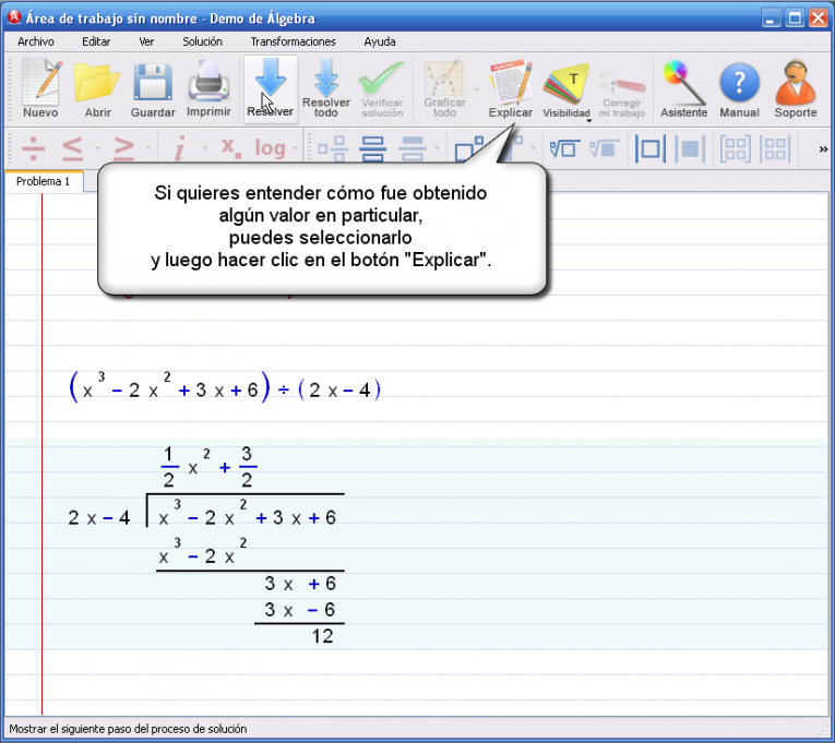 Imagen 5 para el tutorial en DivisiÃ³n larga de polinomios