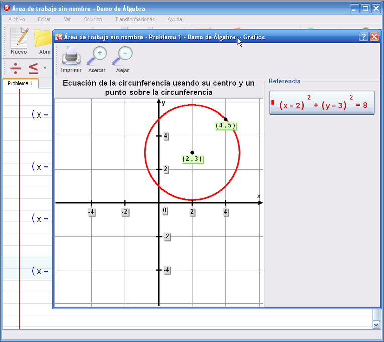 Imagen 5 para el tutorial en EcuaciÃ³n de la circunferencia