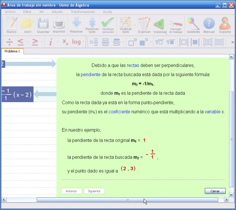Imagen 3 para el tutorial en EcuaciÃ³n de la recta perpendicular
