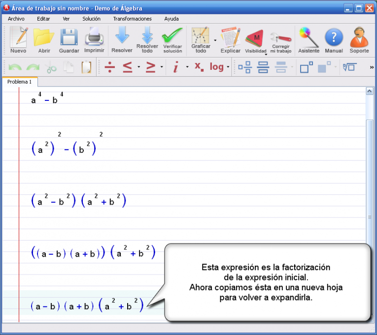 Imagen 4 para el tutorial en FactorizaciÃ³n de expresiones