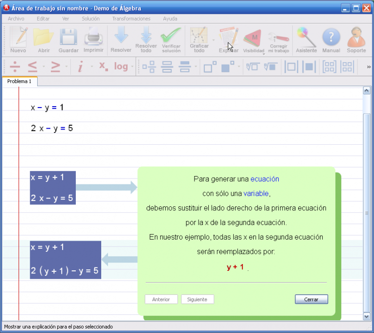 Imagen 3 para el tutorial en ResoluciÃ³n de sistemas de ecuaciones