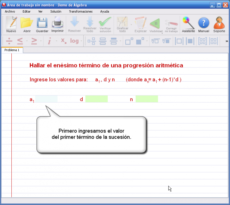 Imagen 1 para el tutorial en TÃ©rmino n-Ã©simo de una progresiÃ³n aritmÃ©tica